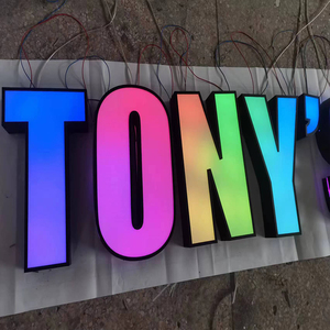 Lettres lumineuses RGB personnalisées pour l'extérieur, logo commercial multicolore programmable, logo commercial RGB pour affichage publicitaire - Product Image 2