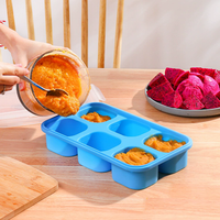Boîte à lunch en silicone sans BPA, récipient de conservation des aliments frais, bac à soupe en silicone pour congélateur avec couvercle