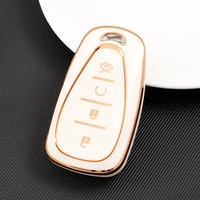 Ajustement pour Chevrolet étui à clés de voiture TPU ligne dorée porte-clés couverture étui à clés intelligent pour Malibu Blazer accessoires de voiture