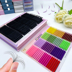 JOMAY, nuevo diseño, venta al por mayor, Etiqueta Privada, holográfico Individual oropel, pestañas de hadas brillantes 0,05 0,07, extensión de pestañas coloridas - Product Image 3