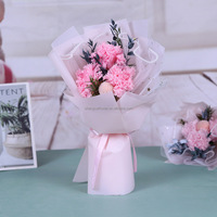 Bouquet de fleurs naturelles préservées de haute qualité, œillets de couleurs mélangées, mini-bouquet de fleurs séchées pour cadeau de fête des Mères