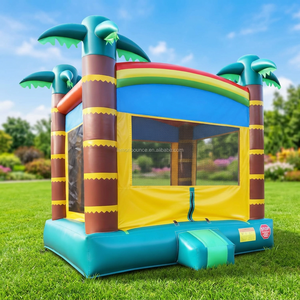 Castillo Inflable con Diseño <span class=keywords><strong>de</strong></span> Palmera Tropical, <span class=keywords><strong>de</strong></span> Grado Comercial, para Niños, Ideal para Alquiler en Fiestas <span class=keywords><strong>de</strong></span> Verano - Product Image 1