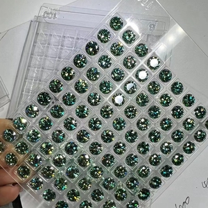 มอสซาไนต์ทรงกลมขนาด 4 มม. 8 มม. สีฟ้าเขียวแบบเม็ดเดี่ยว - Product Image 5