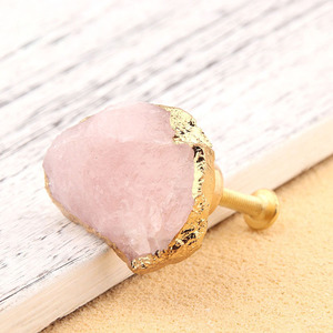 Light Luxury Amethyst Crystal Fluorite Brass Handle <strong>Knob</strong> Drawer Wardrobe <strong>Door</strong> Furniture Drawer Shoe Cabinet Handle <strong>Knob</strong> - Product Image 2