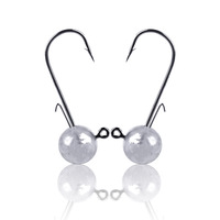 Têtes de jig anti-appât de haute qualité 3g-20g, pointues et barbelées, pour leurres souples, pêche au bar, à la truite, en eau salée et en eau douce