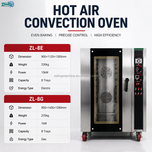 <span class=keywords><strong>Four</strong></span> à air chaud à convection vapeur ZL 8E/ZL 8G, 8 plateaux, <span class=keywords><strong>four</strong></span> de boulangerie commercial électrique/gaz en acier inoxydable automatique pour pain et pâtisserie - Product Image 2