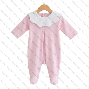 Set di Abbigliamento per Neonati e Bambini 2026, Tutina a Maniche Lunghe con Colletto Smerlato, Unisex, 100% Cotone - Product Image 2