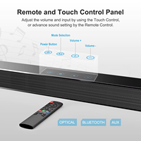 Barre de son optique tactile 2.1 avec contrôle tactile, AUX, USB, caisson de basses filaire, système sans fil original pour utilisation en home cinéma