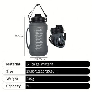 Botella de Agua Plegable de Silicona, Reutilizable, Portátil, de Viaje, con Nuevo Diseño - Product Image 6