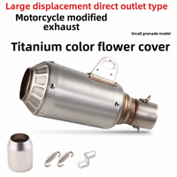 Système d'échappement de moto modifié universel pour CB190r Monkey 150NK C18 avec tuyau d'échappement de canon de pistolet de couverture de fleur