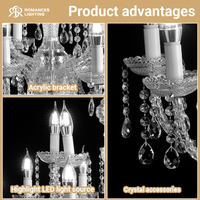 Lustre suspendu de luxe léger pour décoration de scène d'événement de mariage, avec rideau de perles en verre et métal multicouche en cristal