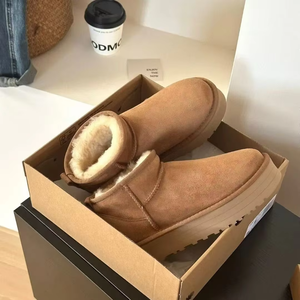 Botas de Nieve Clásicas UGAU <span class=keywords><strong>MINI</strong></span> <span class=keywords><strong>Uggs</strong></span> Donna, Calzado de Otoño/Invierno para Mujer, Cómodas, de Piel de Oveja, con Suela Gruesa y Cálida - Product Image 2