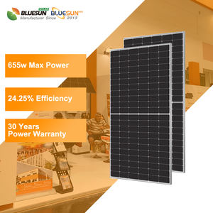 Pour panneau solaire bifacial 650W, efficacité 24,06%, module PV à <span class=keywords><strong>demi</strong></span>-cellule, cadre en alliage d'aluminium anodisé pour montage au sol - Product Image 4