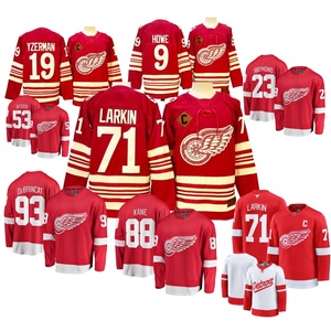 Broderie de haute qualité de Detroit # 88 Kane # 71Larkin # 53 Seider # 93 DeBrincat # 23 Raymond # 9 Howe # Maillot de hockey sur glace Datsyuk n°13 - Product Image 1