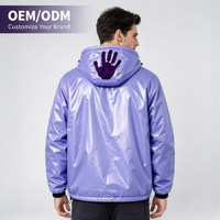 Veste décontractée pour homme, coupe ample, thermochromique, à changement de couleur réactif à la chaleur, imprimé, coupe-vent à capuche pour sports de plein air