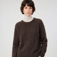 Vente en gros de nouveaux pulls en cachemire et en laine pour femmes, col rond, pull polyvalent en tricot