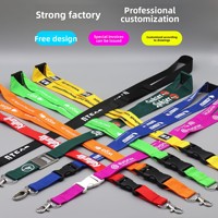 Lanyard Personalizzato in Poliestere con Logo Serigrafato su Due Lati, Porta Badge e Telefono da Appendere al Collo con Trasferimento Termico