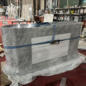 Meuble de réception et étagère en marbre blanc Calacatta d'Italie pour décoration intérieure Goldtop, avec dimensions personnalisables - Product Image 4