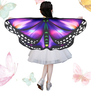 Children Butterfly Cape Printed Wings <b>Costume</b> Kids Halloween Dress Up Accessory 118x48cm - Product Image 5