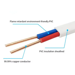 Câble électrique plat en cuivre massif isolé en PVC (BVVB) avec indice de protection IP67 pour installation fixe en intérieur - Product Image 2