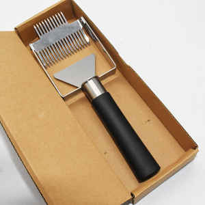Outils d'apiculture : Coupe-miel pour ruche, grattoir à désoperculer, manche en plastique, équipement de désoperculage, couteau à désoperculage, fourchette - Product Image 2