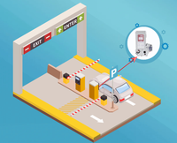 Distributeur de billets de vente de cartes Machine de paiement automatique en espèces Gestion de parking avant Kiosque de barrière électrique Caméra de voiture Parking