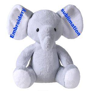 Super morbido e carino in cotone per bambini <span class=keywords><strong>peluche</strong></span> elefante <span class=keywords><strong>peluche</strong></span> con <span class=keywords><strong>nomi</strong></span> di sublimazione personalizzati farciti in <span class=keywords><strong>peluche</strong></span> con orecchie a salve di elefante - Product Image 4