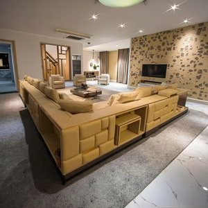 थोक अनुकूलन योग्य लक्जरी इनडोर एल-आकार सोफे ने विला की बिक्री के लिए नए असबस्टर्ड लिविंग रूम स्थापित किए - Product Image 4
