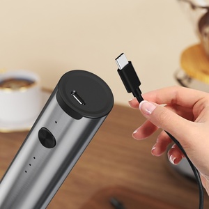 Home Use Kitchen Durable Multi-function Coffee Latte Frother USB Rechargeable Frother Stainless Steel Milk Frother with <b>Stand</b> - Product Image 3