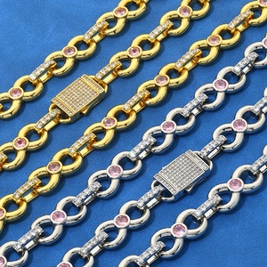 S925 실버 모이사나이트 남성용 목걸이, 다용도 8자 무한대 체인 크로스보더 힙합 스타일 - Product Image 3
