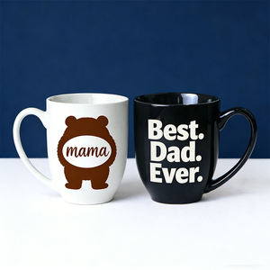 Tazas de Cerámica Bistro de 15oz y 16oz al por Mayor, con Impresión de Logotipo Personalizado, para Mamá, Papá, Parejas, Artículos Promocionales para Bebidas - Product Image 2