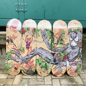 Planche de skateboard Baker T-Funk Riley ACOPD ROWAN TOXIC RATS 100% érable canadien Plus de tailles 7,75/8,0/8,25/8,375/8,5 pouces - Product Image 1
