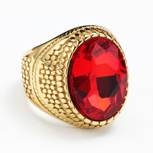 Beautiful <strong>Size</strong> <strong>11</strong> Anti Tarnish Fashion Stainless Steel Diamond Indian Jewelry Men's Gold <strong>Ring</strong> That Is Large in Shape - Product Image 1