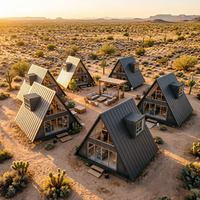 Kits de maisons préfabriquées en ossature légère, petites maisons modulaires, assemblage facile pour les projets de location et de complexes hôteliers