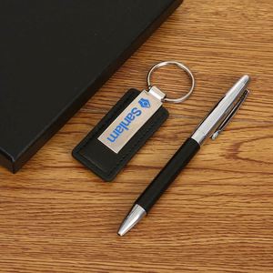 Ensemble Cadeau Stylo et Porte-clés Exclusif - Cadeau d'Affaires Haut de Gamme avec Cuir PU et Impression Numérique pour Clients et Employés d'Entreprise - Product Image 4