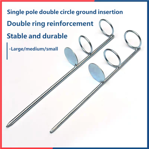 Vente en gros 30cm 40cm 50cm antirouille nickelage Double anneau montage au sol étendu épaissi pêche en mer <span class=keywords><strong>Support</strong></span> porte-canne - Product Image 3
