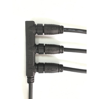 Cable Conector Tipo F M15 M16 IP67/IP68 15A, Módulo de Tira de Luz LED Impermeable, Contacto de Latón, Alimentación de 2-6 Vías, Fijación con Tornillos