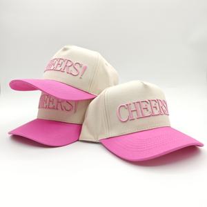 Gorra de Béisbol Deportiva Personalizada con Logotipo Bordado en 3D, Estilo Oxford de 5 Paneles, Estructurada, de Algodón, de Dos Tonos |   Gorras Unisex Lisas - Product Image 2