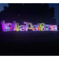 Événement promotionnel de grande taille annonçant des lettres gonflables avec le panneau gonflable de signe de mots de décoration de lumière de LED pour l'événement