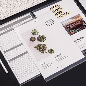 Borsa Portadocumenti Trasparente Impermeabile a Forma di <span class=keywords><strong>L</strong></span>, Formato A4, Custodia per Archivio Personalizzata - Product Image 5