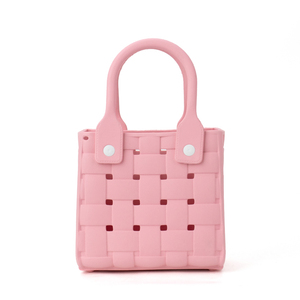 Nouveaux sacs à main de plage en EVA portables, mini et mignons, sacs de plage tissés à carreaux pour enfants, panier de plage, sacs de shopping, sacs Croc Bogg, style féminin - Product Image 4