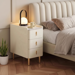 Table <span class=keywords><strong>de</strong></span> <span class=keywords><strong>chevet</strong></span> en bois <span class=keywords><strong>de</strong></span> style scandinave hautement recommandée <span class=keywords><strong>avec</strong></span> trois tiroirs et compartiment secret dissimulé pour usage domestique - Product Image 6