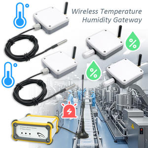 Système d'alarme d'enregistrement de la température et de l'humidité industrielle, 4 ensembles de capteurs sans fil de température et d'humidité industriels - Product Image 1