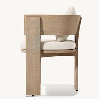 LUXORA Ensemble de jardin pour patio d'hôtel Fauteuil de salle à manger en teck Mobilier d'extérieur moderne de luxe Fauteuil de cour