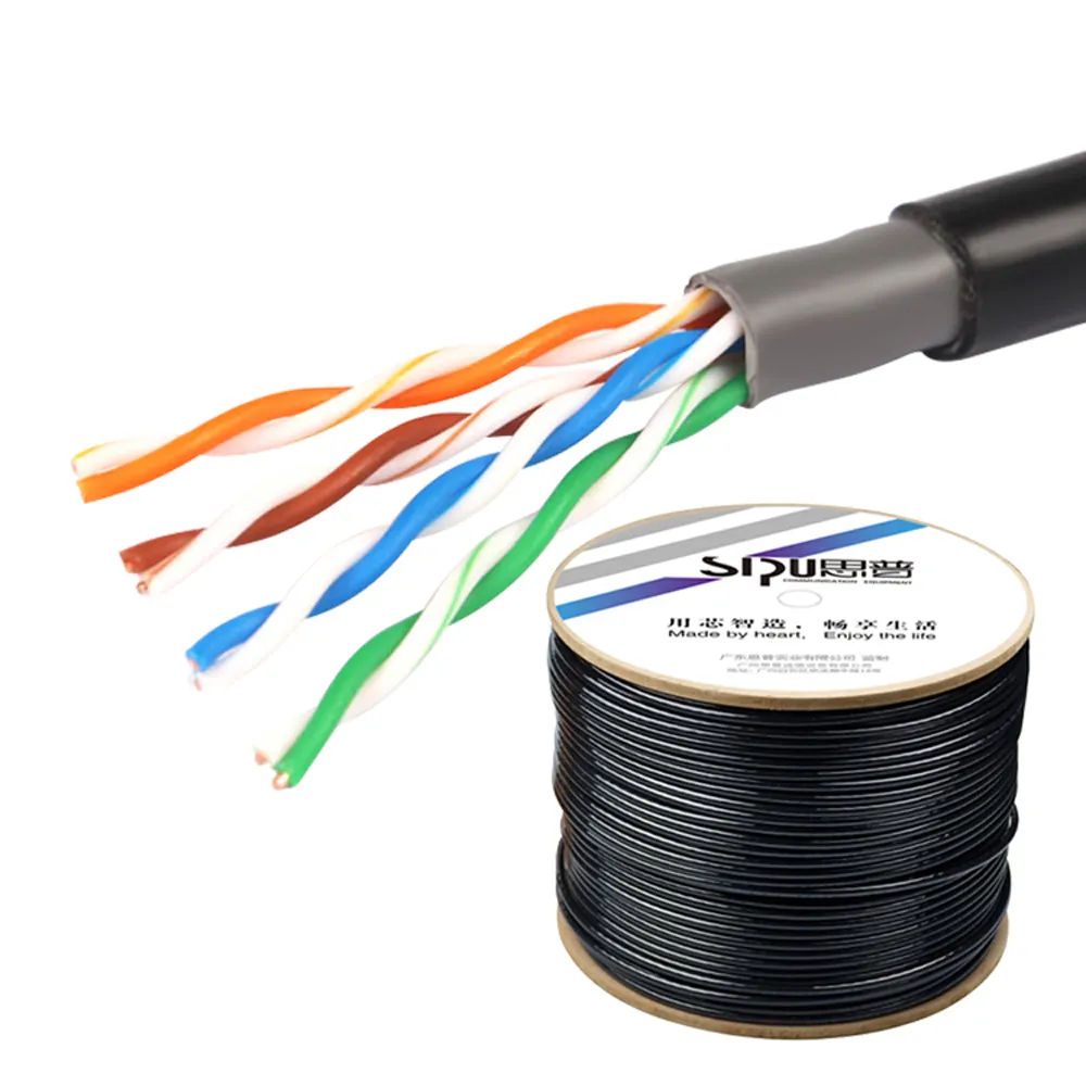 SIPU заводская цена CCA + CCS водонепроницаемый cat5 ethernet оптовая продажа хорошая цена utp cat5e наружный кабель