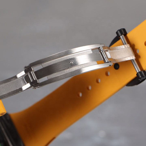 Montre Tourbillon à Gravité Zéro en Fibre de Carbone 59-01NTPT, Montre Mécanique Squelette de Luxe pour Hommes, Bracelet en Caoutchouc Jaune - Product Image 6
