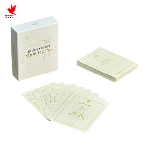 Logo personalizzato ogni giorno di ispirazione divertente positiva auto affermazione giocando carte da imballaggio scatola di carta gioco - Product Image 5