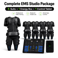 Studio Pelatih Pribadi Multi-Pengguna, Vest EMS Nirkabel, Sistem Aplikasi Grup, Pelacakan Data 1 hingga 5