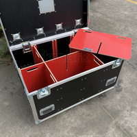 Boîte de transport de câbles audio utilitaire de grande capacité, protection des câbles, DJ, scène, transport, demi-coffre, valise de transport aérien avec séparateurs et plateau