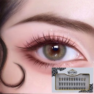 DIY <span class=keywords><strong>Manga</strong></span> & Pixie <span class=keywords><strong>Salon</strong></span> Extensions Look Individuel Cluster Cils Anime Cils Appuyez sur et Go Pop sur pré-mappé Faux Cils - Product Image 4